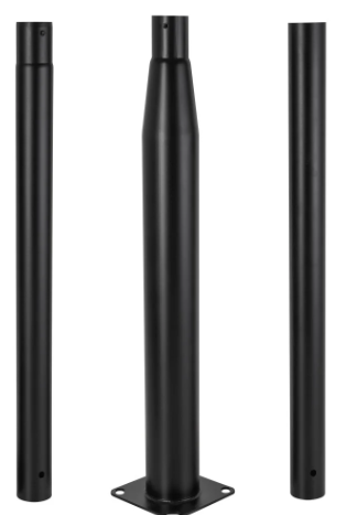 COLUMNA FAROLA 3M DESMONTABLE NEGRO